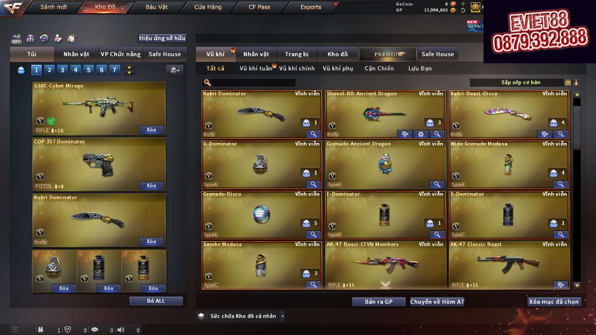 shop acc cf uy tin gia re